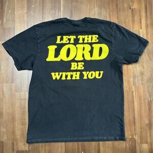 Talentless Shirt Mens Extra Large Black Let The Lord Be With You Back Hit Tee